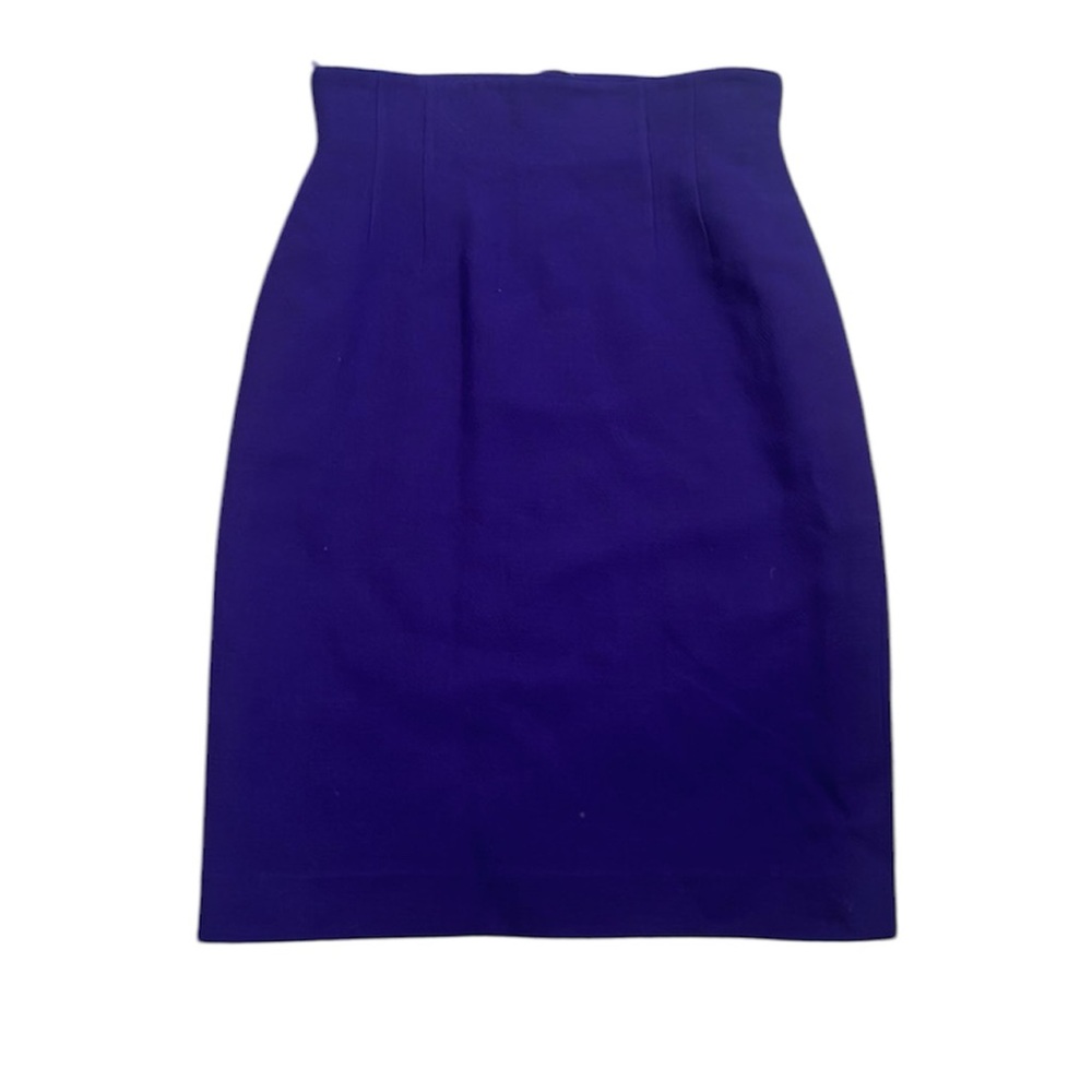 Escada wool purple pencil skirt size 40 lined office career